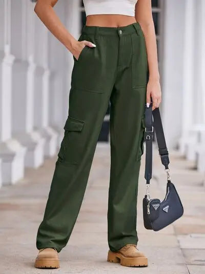 'Lucia' Baggy Wide Leg Cargo Pants - Celes Fashion